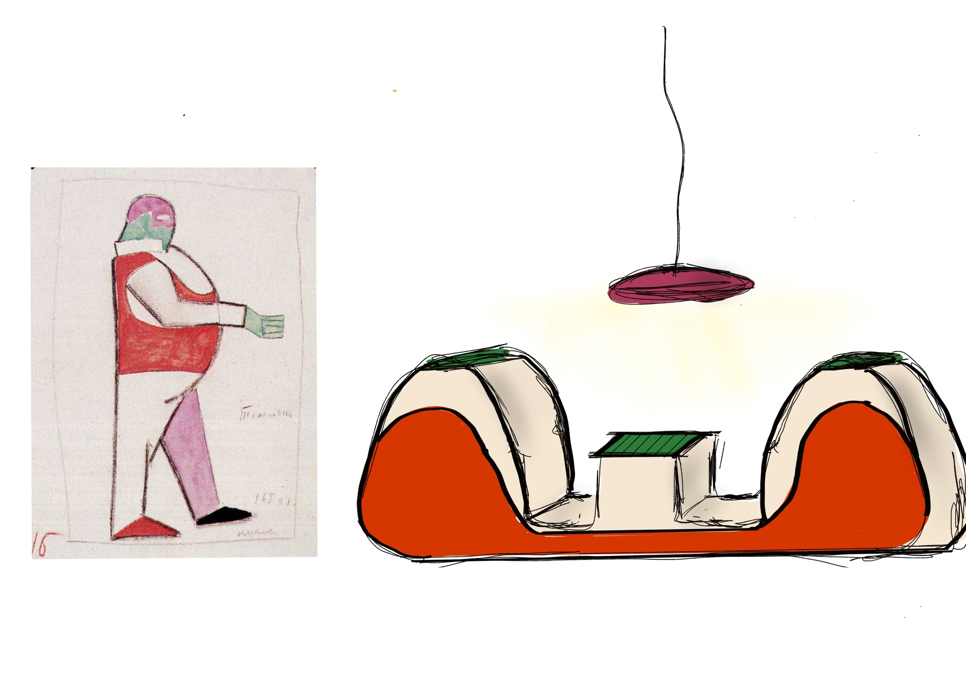 Как выглядят стулья по эскизам Казимира Малевича (фото 1)
