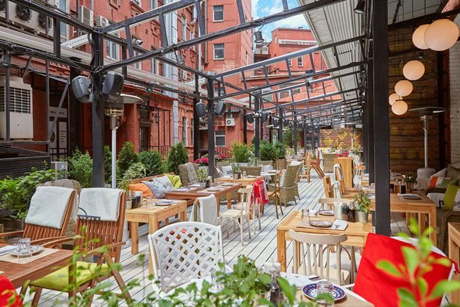 Рестораны и кафе с открытой террасой в Москве