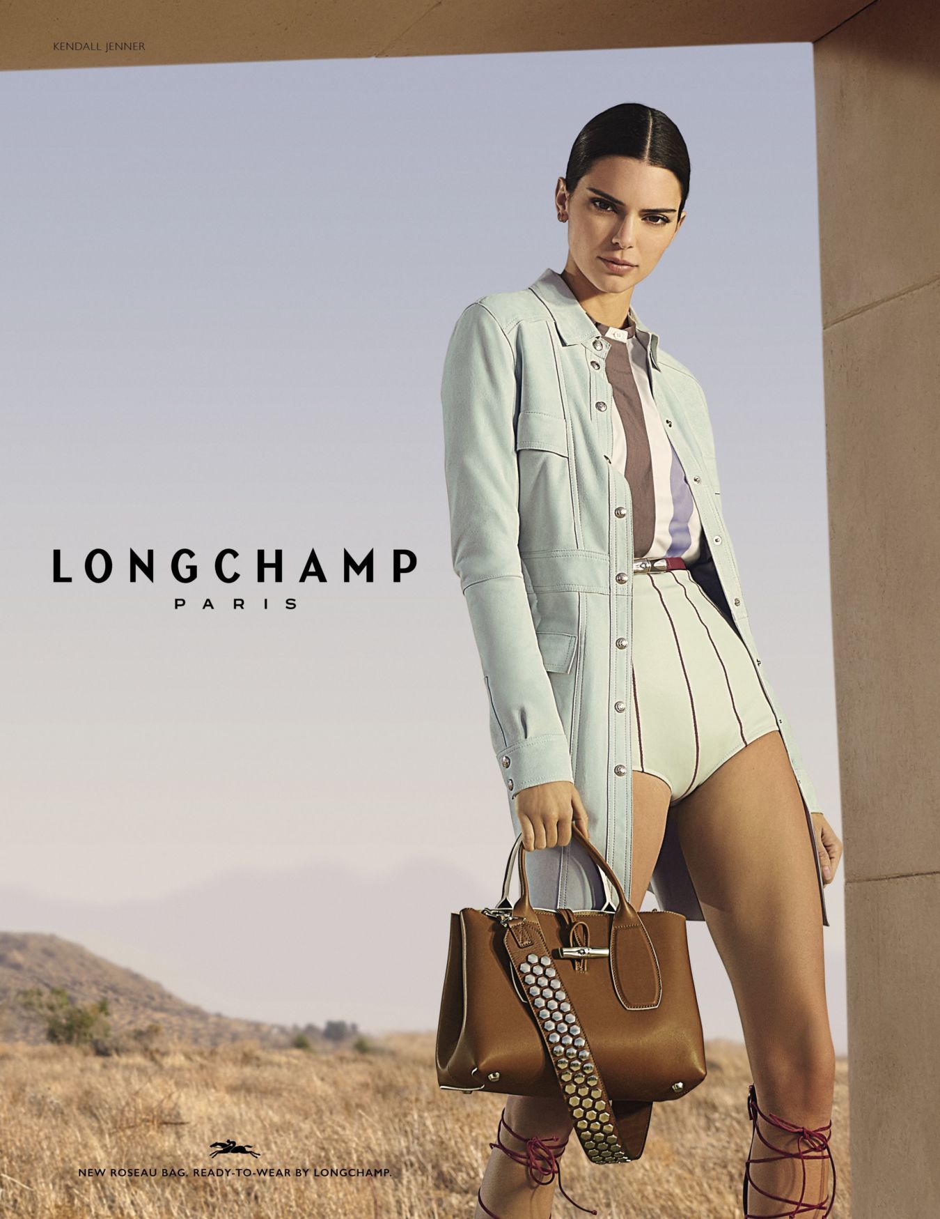 Кендалл Дженнер позирует на фоне скал и прерий в новой кампании Longchamp (фото 1)