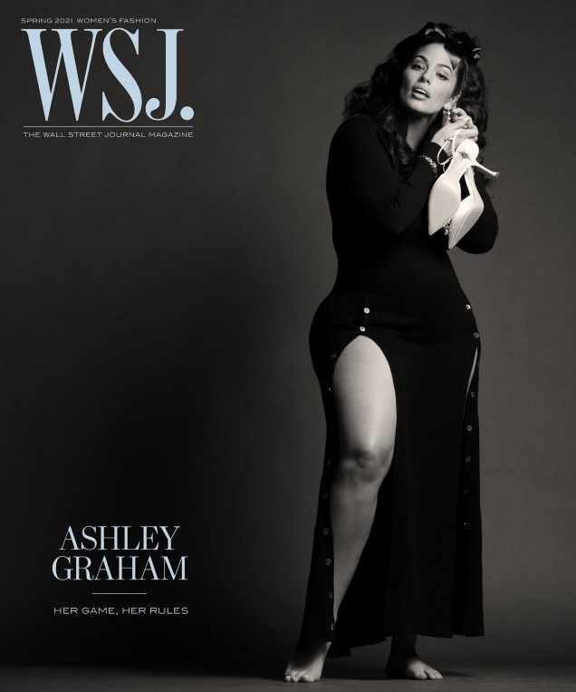 Эшли Грэм снялась для обложки журнала WSJ. в ретро-образе (фото 1)