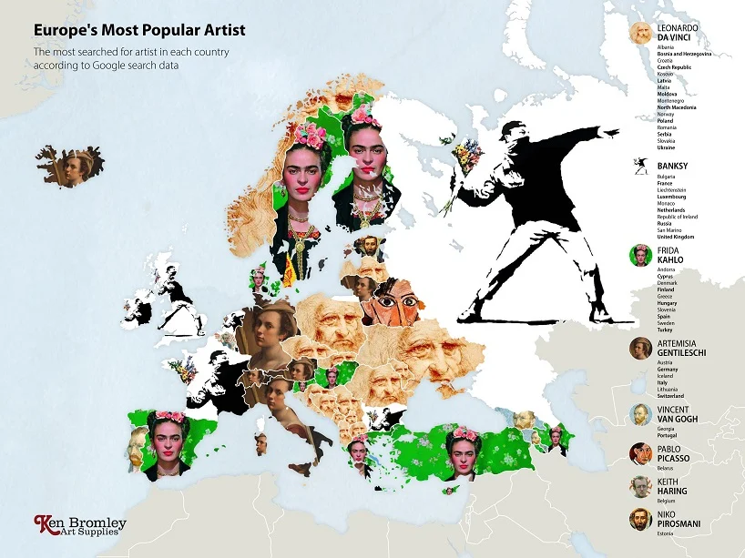Появилась мировая карта с самыми популярными арт-запросами в Google (фото 4)