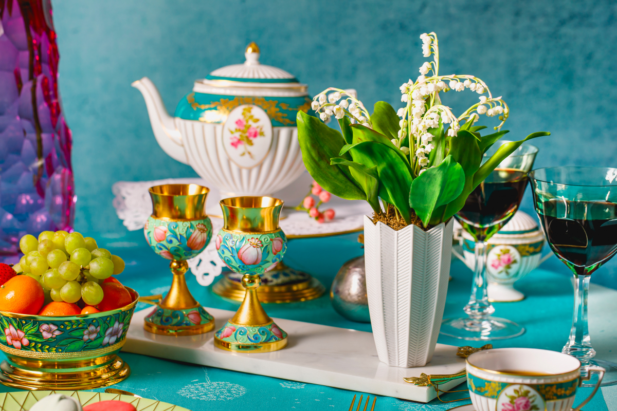 «Дом фарфора» и «Русские самоцветы» представили съемку с весенними сервировками стола (фото 11)