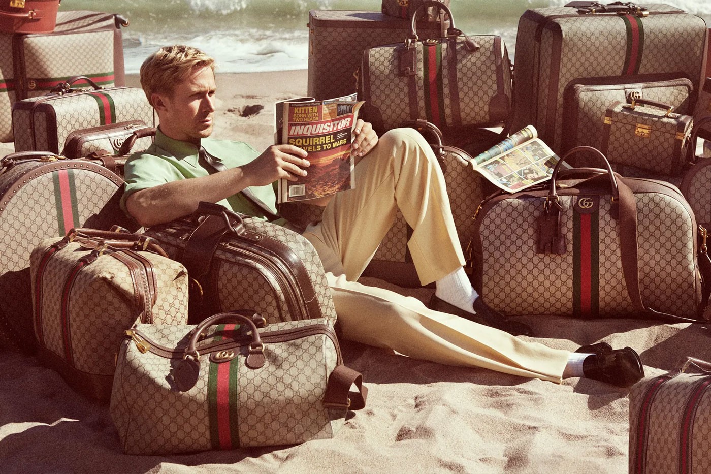 Райан Гослинг снялся в кампании чемоданов и дорожных сумок Gucci (фото 5)