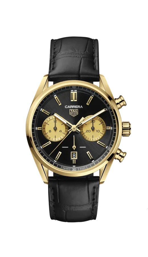 TAG Heuer представил часы Carrera Chronograph в черно-золотом цвете (фото 2)