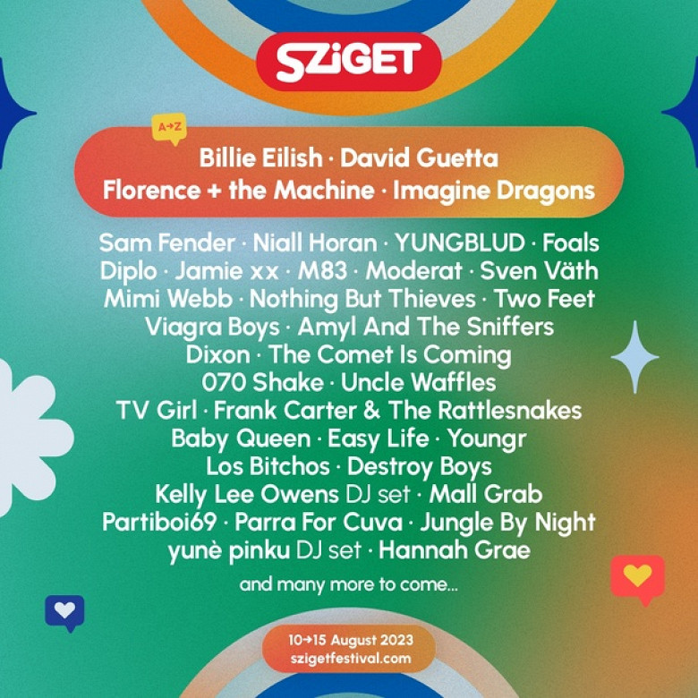 Билли Айлиш, Дэвид Гетта и Imagine Dragons: фестиваль Sziget анонсировал первую волну артистов (фото 1)