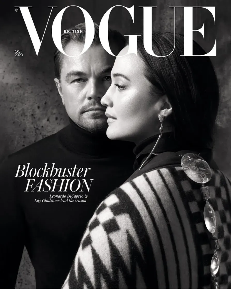 Леонардо Ди Каприо появился на обложке Vogue вместе с партнершей по фильму «Убийцы цветочной луны» (фото 1)