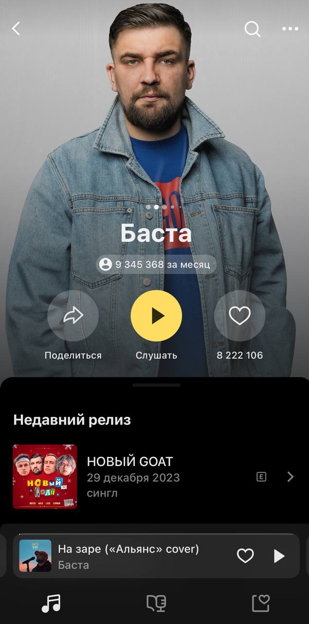 Баста стал новым рекордсменом на «Яндекс Музыке» (фото 1)