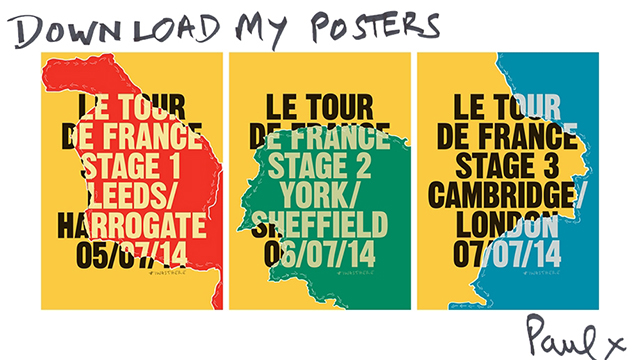 Пол Смит придумал постеры в поддержку Tour de France (фото 1)