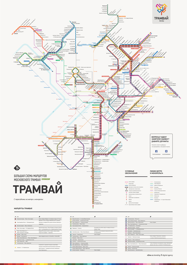 Новая схема маршрутов московских трамваев от None.ru
