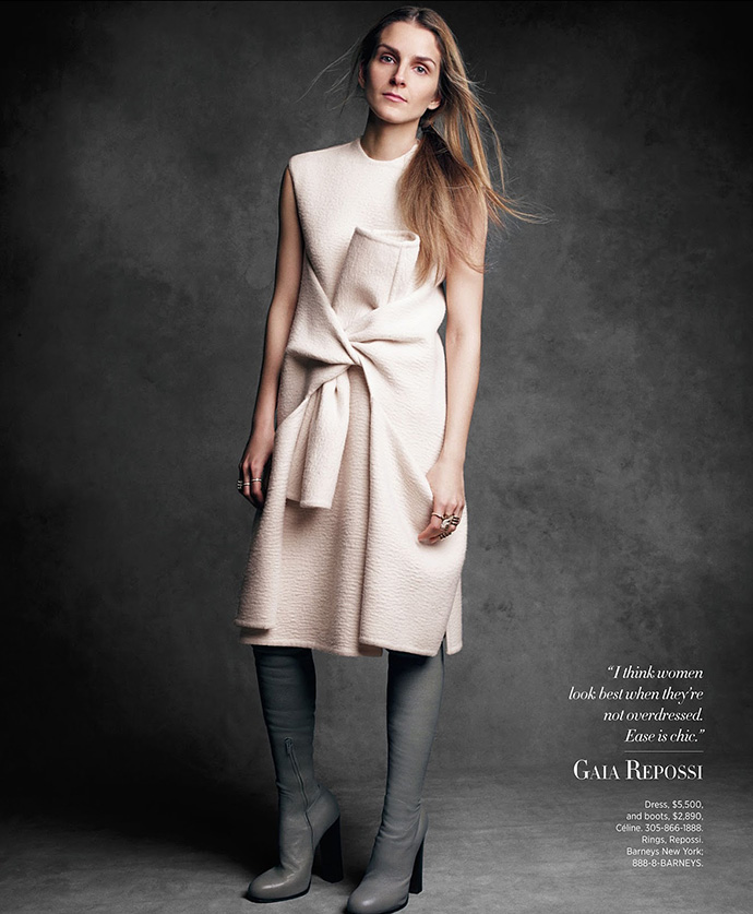 Гайя Репосси в  Harper's Bazaar US август 2013