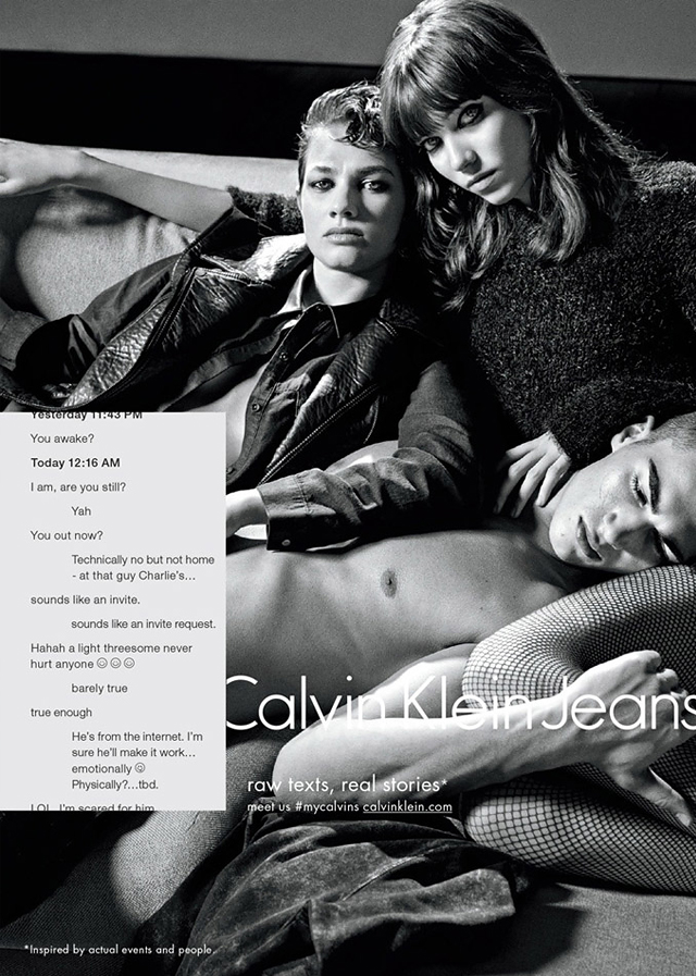 Откровенная переписка в рекламной кампании Calvin Klein (фото 1)