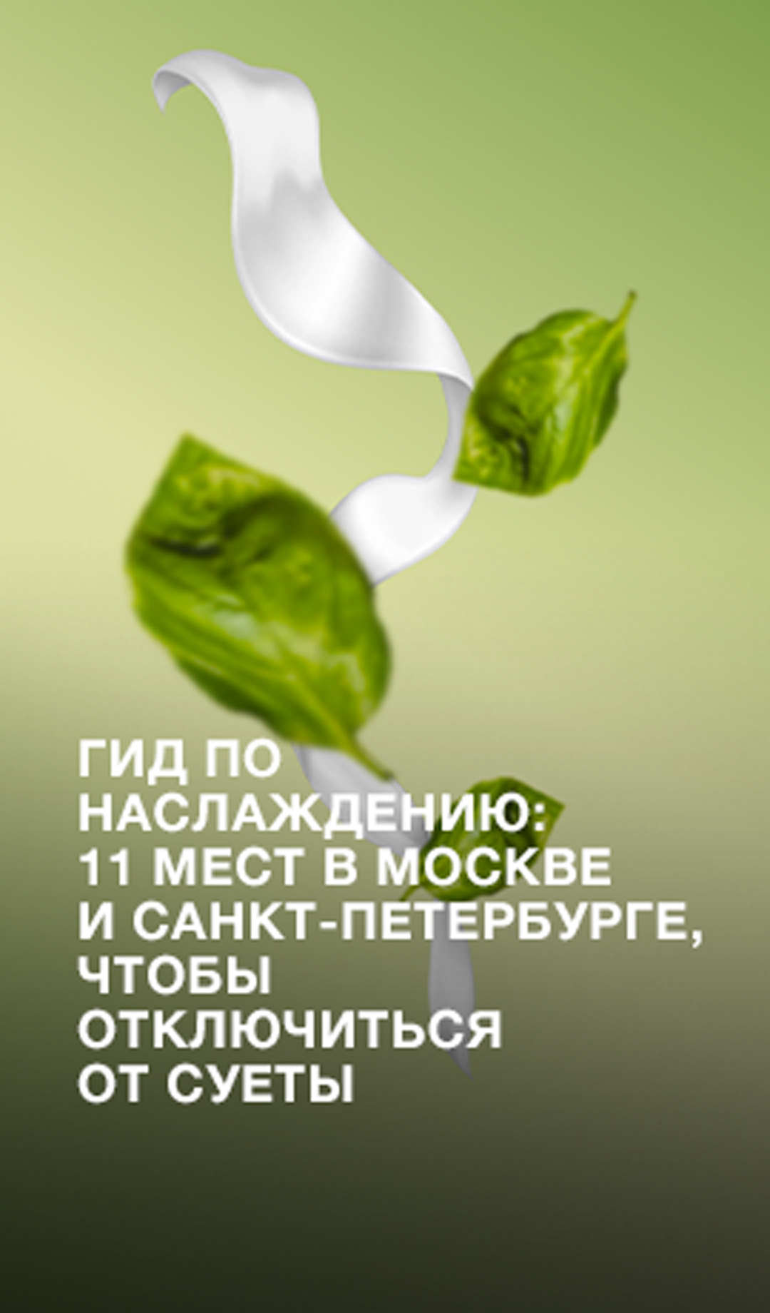 Гид по наслаждению: 11 мест в Москве и Санкт-Петербурге, чтобы отключиться  от суеты | BURO.