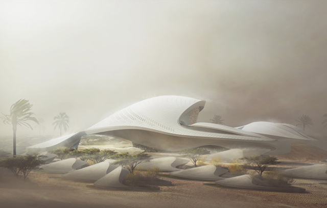 Заха Хадид построит футуристическое здание в арабской пустыне (фото 1)