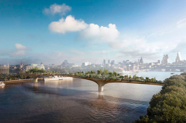 "Мост-сад" Томаса Хизервика в Лондоне: новые кадры проекта (фото 1)