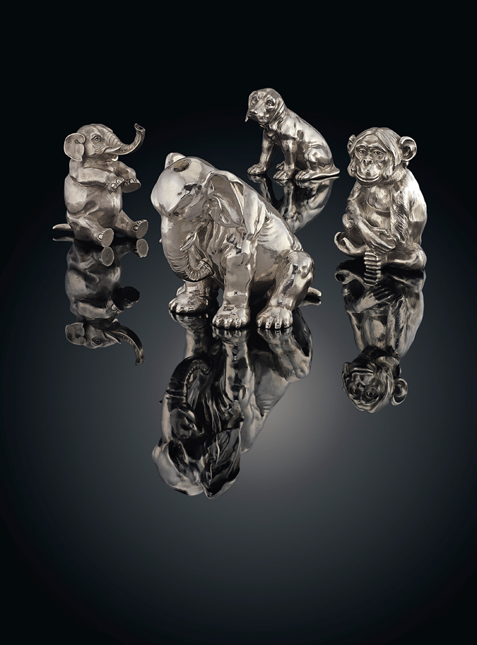  Подборка серебряных фигурок животных, фирма Фаберже. Из коллекции европейского аристократа. Эстимейты варьируются от £30 до £60 тысяч