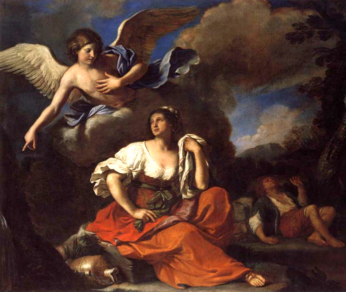 Гверчино. "Явление ангела Агари и Измаилу", 1652. Передана Лондонской Национальной галерее