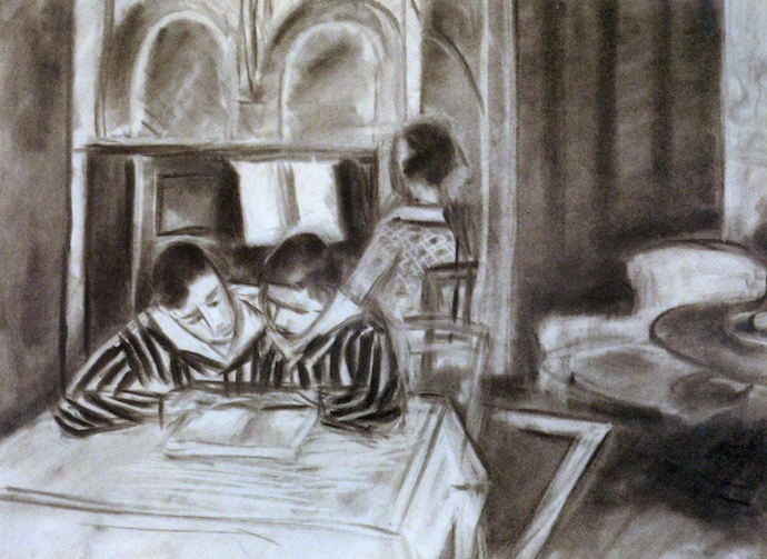 HENRI MATISSEScene d’interieur, la lecture , 1923