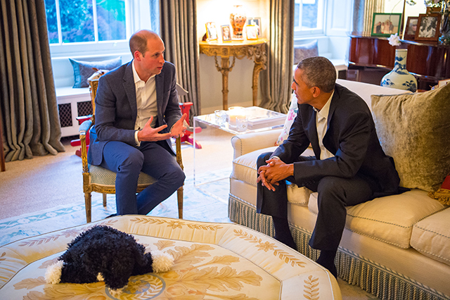 После ванны — на встречу с Обамой: принц Джордж поприветствовал президента США (фото 4)
