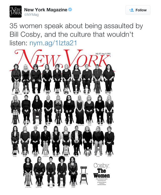 Журнал New York поместил на обложку фото жертв комика Косби (фото 1)