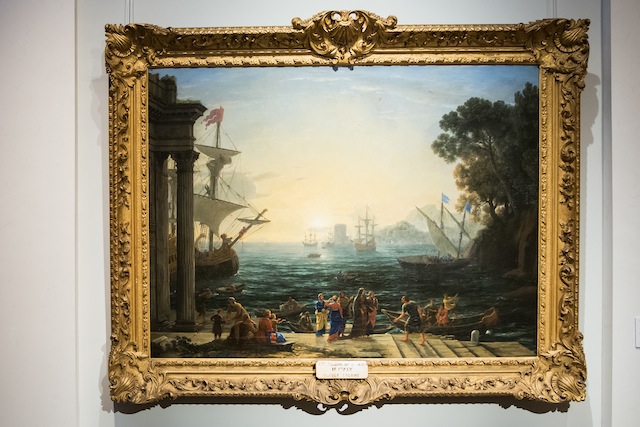 Клод Лоррен, "Средиземноморский порт на восходе солнца и погрузка святой Паулы на корабль перед отплытием в Иерусалим"