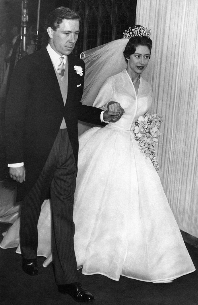 Принцесса Маргарет Роуз на свадьбе с Энтони Армстронг-Джонсом