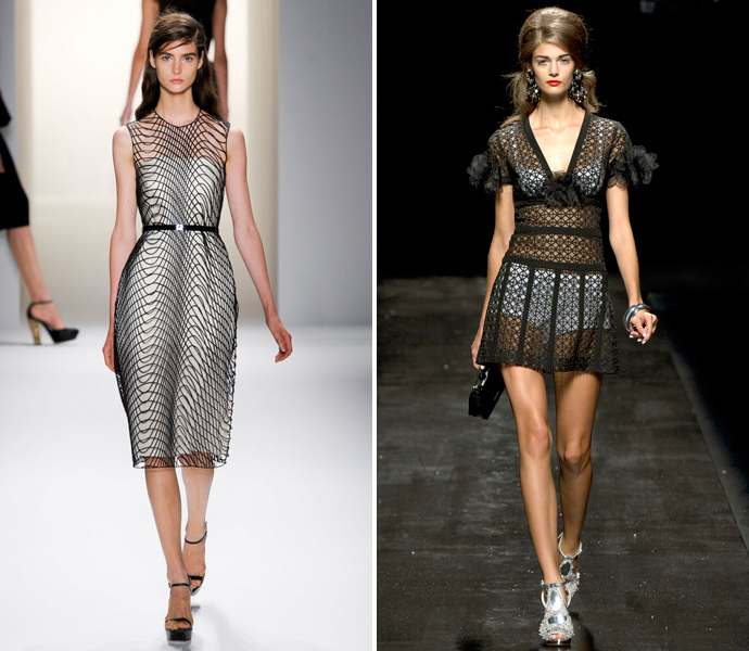 Сетка Calvin Klein Collection и Moschino весна-лето 2013