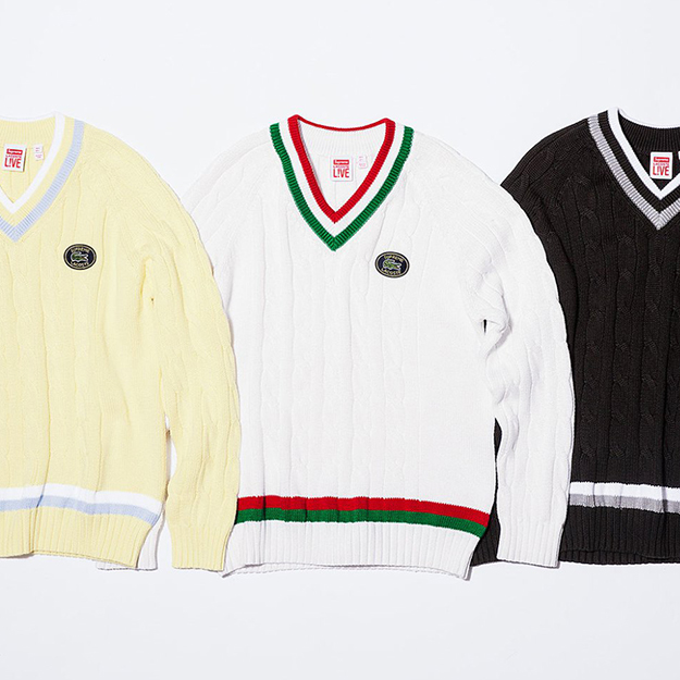 Supreme on sale lacoste pullover