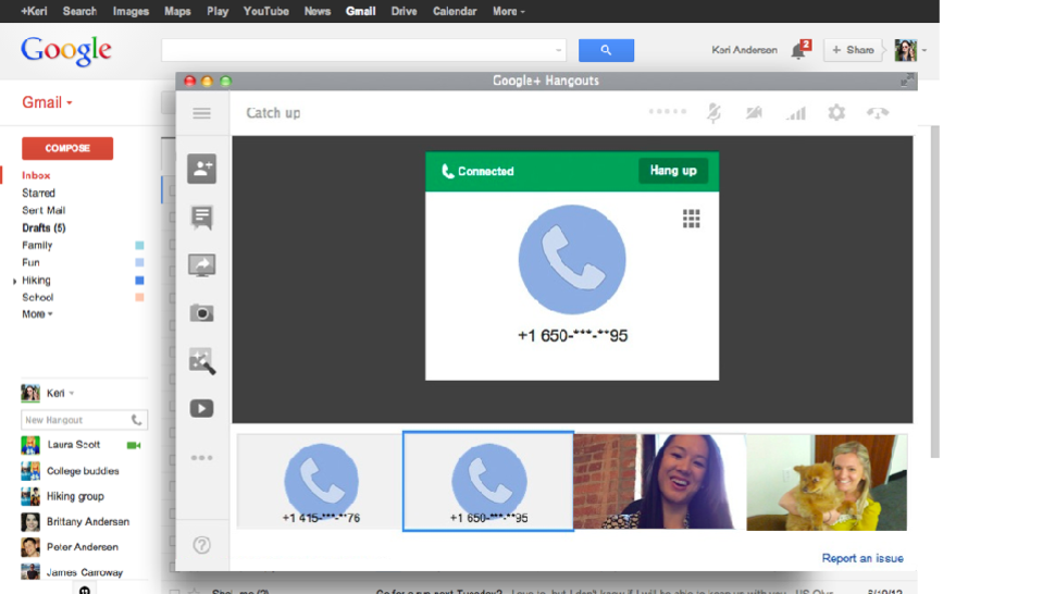На Gmail и Hangouts вновь можно совершать звонки (фото 1)