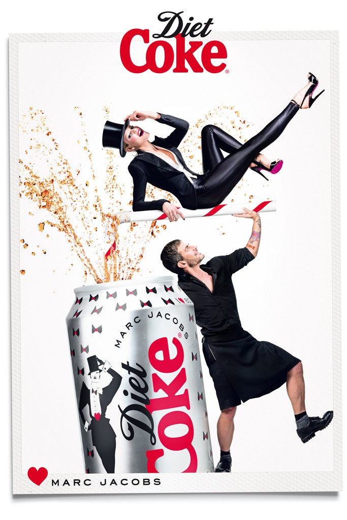 Марк Джейкобс и Гинта Лапина в кампании Diet Coke (фото 1)