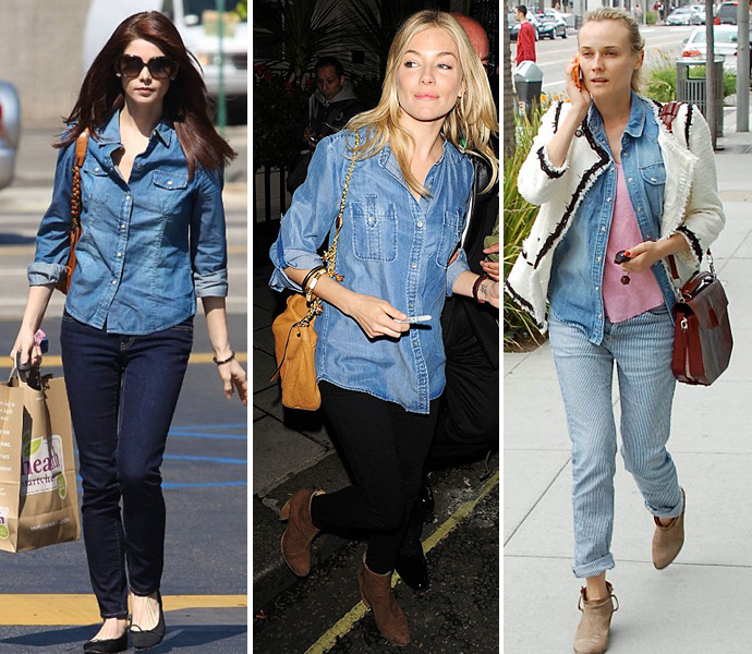 Самые модные джинсовые рубашки весны и примеры образов с ними