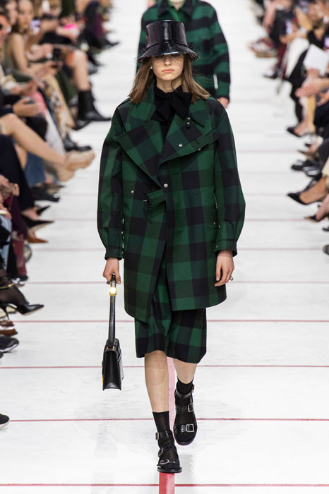 dior plaid coat