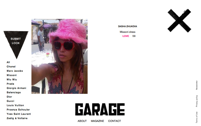 Сайт журнала Даши Жуковой Garage (фото 1)