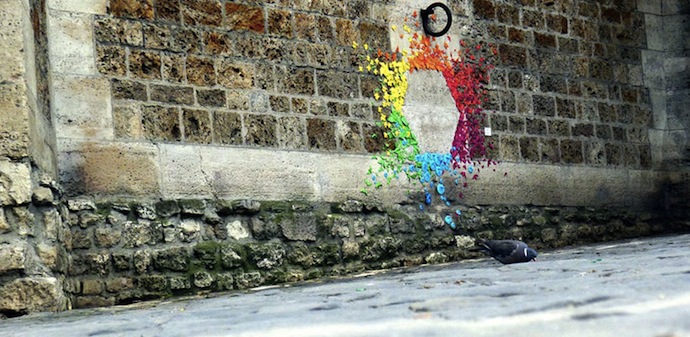 Цветные оригами как уличное искусство (фото 9)