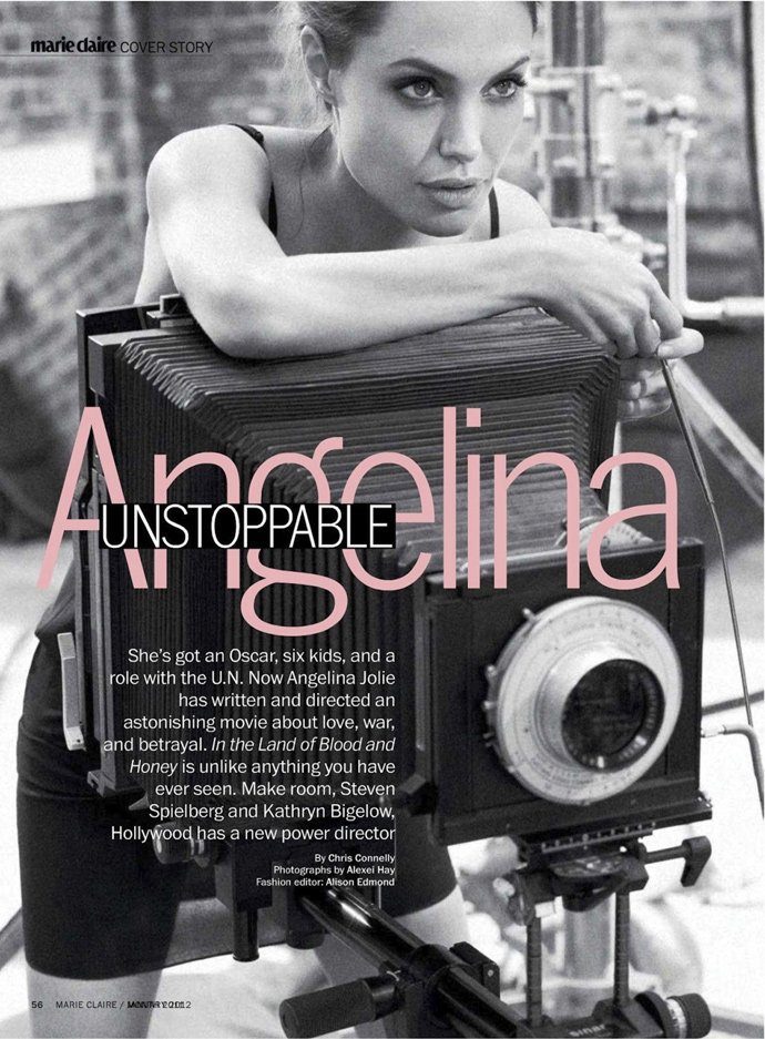 Неудержимая Анджелина в Marie Claire US (фото 1)