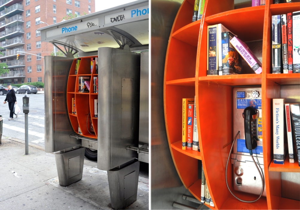 Уличные библиотеки Phonebox в Нью-Йорке (фото 1)