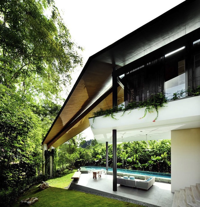 "Крылатый" дом в Сингапуре (фото 1)
