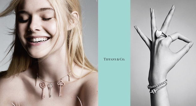 Эль Фаннинг и Дэвид Холберг в рекламной кампании Tiffany & Co