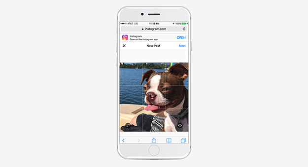 Instagram разрешил публиковать фотографии через мобильный браузер
