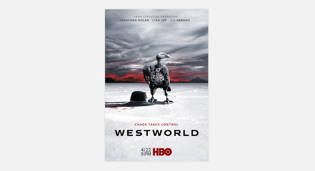Стервятник-андроид и ковбойская шляпа на постере второго сезона «Мира Дикого Запада»