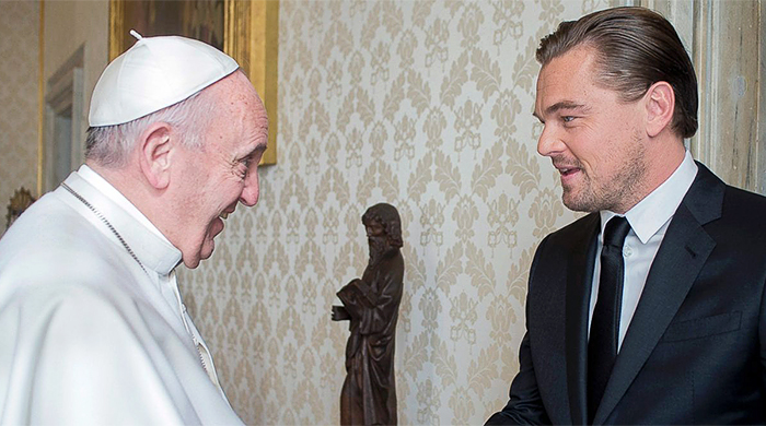 Леонардо ДиКаприо встретился с Папой Римским