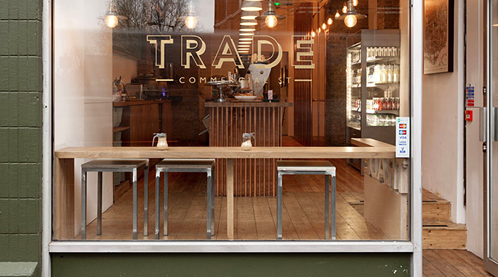 История торгового района Лондона в новом кафе Trade
