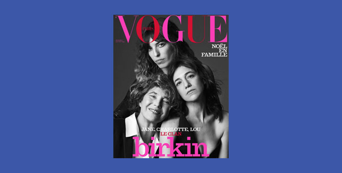 Джейн Биркин снялась вместе с дочерьми для новой обложки Vogue Paris