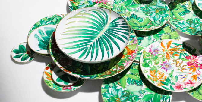 Hermès выпустил новую коллекцию посуды Passifolia
