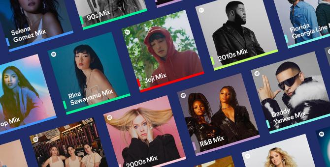 Spotify запустил новую серию персонализированных плейлистов «Микс дня»