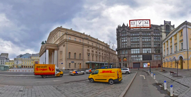«Яндекс.Карты» снял панорамы опустевшей из-за самоизоляции Москвы