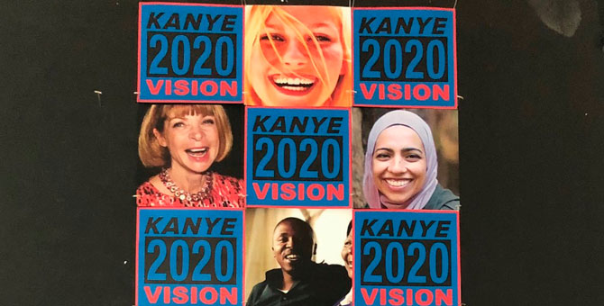 Канье Уэст показал постер президентской кампании с Анной Винтур