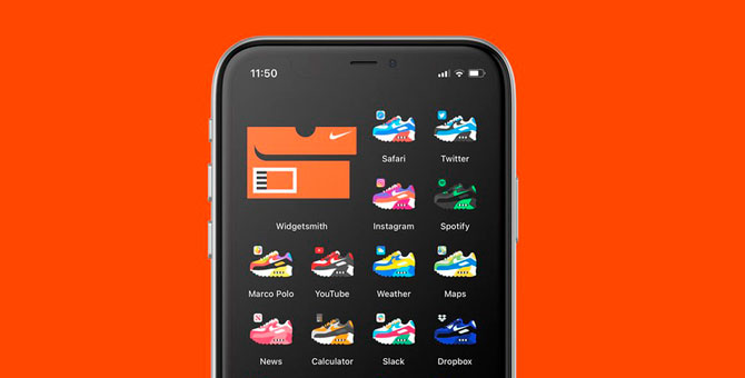 Иконки приложений iPhone теперь можно заменить на кроссовки