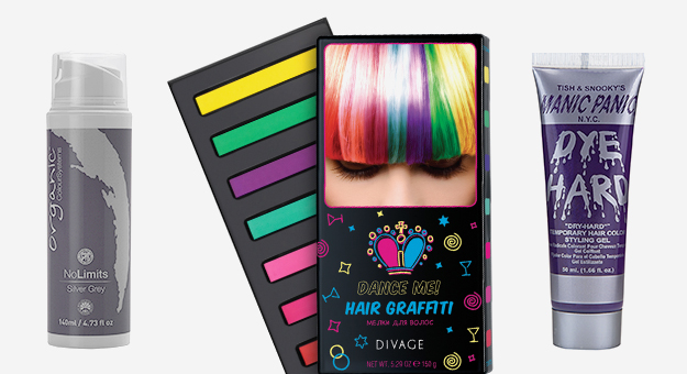 Цветные мелки, спреи и другие яркие средства для волос для смены образа этим летом