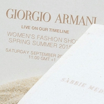 Прямая трансляция показа Giorgio Armani, весна-лето 2015