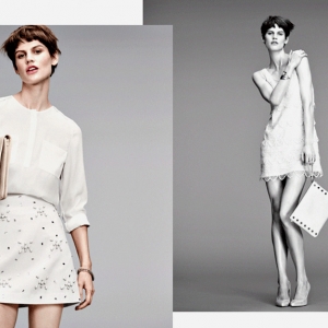 Белое на белом: Саския де Брау в съемке для H&M